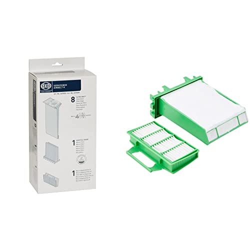 Sebo 6695ER Service-Box für airbelt K inkl. 8 Ultra-Bag Filtertüten 3-lagig, 1 Hospital-Grade-Filter und 1 Micro-Hygienefilter K, 37x17x10 & 6696ER Mikrofilter, Kunststoff von SEBO