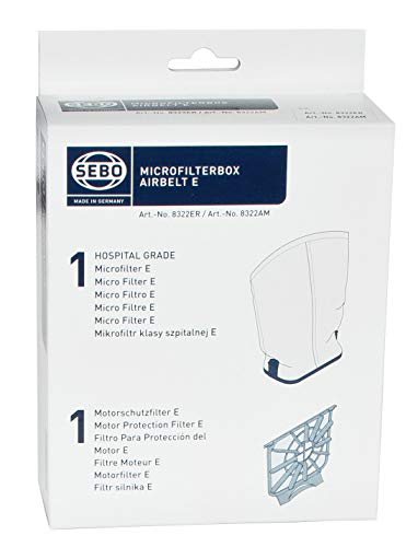 Sebo 8322ER Mikrofilterbox E für alle Airbelt E Modelle inklusive 1 Hospital Grade Filter E und 1 Motorschutzfilter E, S Klasse Filtration Sebo 8322ER Mikrofilterbox E für alle Airbelt E Modelle inklusive 1 Hospital Grade Filter E und 1 Motorschutzfilter E, S Klasse Filtration von SEBO