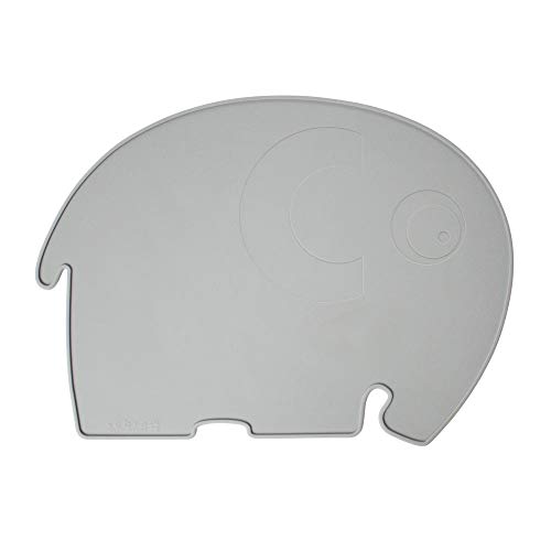 Sebra - Platzdeckchen, Platzset - Fanto der Elefant - Silikon - grau - 43 x 33 cm von Sebra