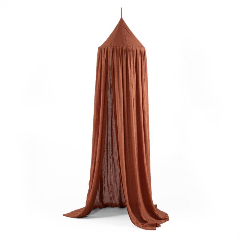 Sebra Baldachin für Himmelbett - GOTS-zertifiziert - dark amber - Höhe bis zu 240 cm - Ø 52 cm von Sebra