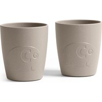 Sebra - MUMS Kinderbecher, Ø 7 cm, jetty beige (2er-Set) von Sebra
