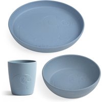 Sebra - MUMS Kindergeschirr-Set, powder blue (3-tlg.) von Sebra