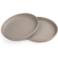 Sebra - MUMS Kinderteller, Ø 19 cm, jetty beige (2er-Set) von Sebra