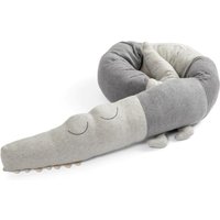 Sebra - Sleepy Croc Kissen, elephant grey von Sebra