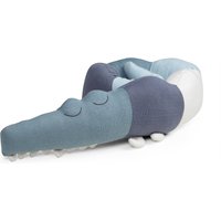 Sebra - Sleepy Croc Mini-Kissen, powder blue von Sebra