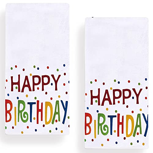 Happy Birthday Küchentücher Geschirrtücher, 45,7 x 71,1 cm Geburtstagsfeier Urlaub Geschirrtücher Geschirrtuch zum Kochen Backen 2er Set von Secarond