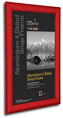 Seco A3 Aluminium 4-seitig, 25 mm Frontlader-Bilder-/Posterrahmen, Rot Seco A3 Aluminium 4-seitig, 25 mm Frontlader-Bilder-/Posterrahmen, Rot von SECO