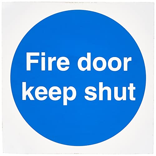 Stewart Superior m014sav-100 X 100 100 x 100 mm Selbstklebend "Pflicht Fire Door Keep Shut" Sign Board – Blau/Weiß von Stewart Superior