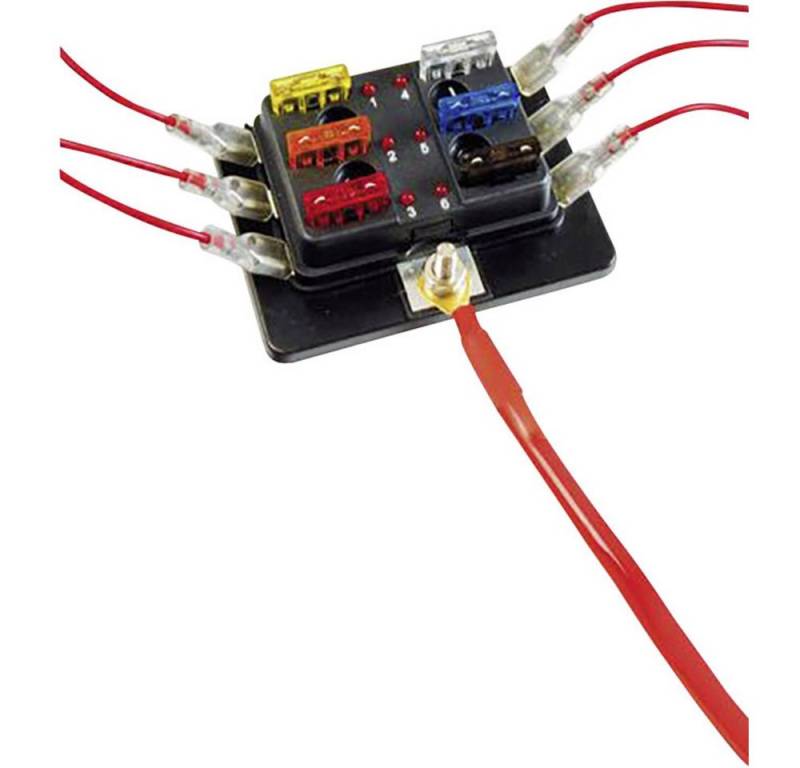 SecoRüt Sicherungshalter SecoRüt FHA506 LED Stromkreisverteiler Flachsicherung Standard Pole 6 von SecoRüt