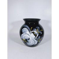Schwarze Hyalithglas Vase 50Er Jahre Schwarze Hyalithglas Vase 50Er Jahre von SecondChanceVintageD