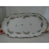 1890Er Jahre Antik Vintage Blakeman Und Henderson B&h Limoges Frankreich Sehr Große 16" Oval Servierschale von SecondWindShop