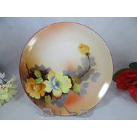 1920Er Jahre Vintage Handbemalter Morimura Bunter Blumenteller 1920Er Jahre Vintage Handbemalter Morimura Bunter Blumenteller von SecondWindShop