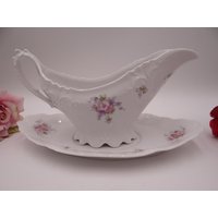 Große 1930Er Jahre Antike Vintage Neue Habsburg Österreich Gravy Boot Mit Unterplatte von SecondWindShop