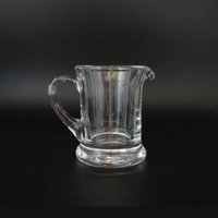 Vintage Geschnitten Kristall Creamer Und Zucker Set Mit Einem Nadelstreifen-Design Elegante Servier-Set von SecondWindShop