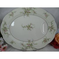 Vintage Theodore Haviland New York Made in Usa Runde 14 "Ovale Servierplatte "Rosalinde" Muster Rosa Rose Oder Pink Spray Vintage Theodore Haviland New York Made in Usa Runde 14 "Ovale Servierplatte "Rosalinde" Muster Rosa Rose Oder Pink Spray von SecondWindShop
