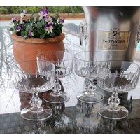 Vintage Cristal D'arques Champagner Coupés Elegante Cocktail Gläser, 4Er Set von SecondWindVintageFR