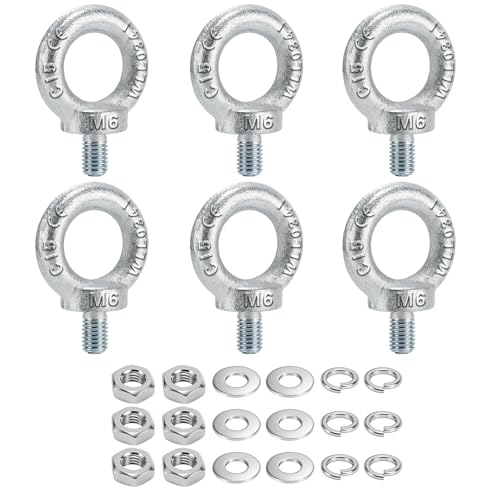 Seconero 6 Stück Ringschraube M6/M8/M10/M12 Galvanisch Verzinkt C15 Traglast 340kg Ring Augenschraube mit Schraubkappe Unterlegscheibe Runde Ringschrauben Augenbolzen Kranöse Zurröse öSenschraube Seconero 6 Stück Ringschraube M6/M8/M10/M12 Galvanisch Verzinkt C15 Traglast 340kg Ring Augenschraube mit Schraubkappe Unterlegscheibe Runde Ringschrauben Augenbolzen Kranöse Zurröse öSenschraube von Seconero