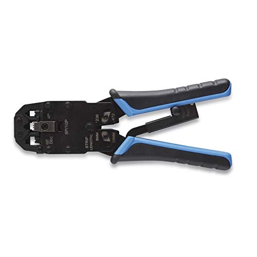 SECOTEC® Kabelschuhzange Crimpzange Quetschzange Zange RJ9 RJ11 RJ12 RJ45 von Secotec
