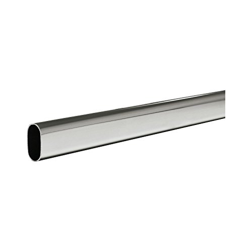 SECOTEC Schrankrohr oval Stahl verchromt glänzend, 15 x 30 x 2000 mm , 1 Stück von Secotec