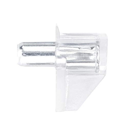 Secotec 100 Stück Bodenträger für Bohrloch Ø 5 mm Regal-Halterung Schrankbodenträger Regalbodenträger für Glas-Böden Regalhalter Fachboden-Träger zum Einstecken von Secotec