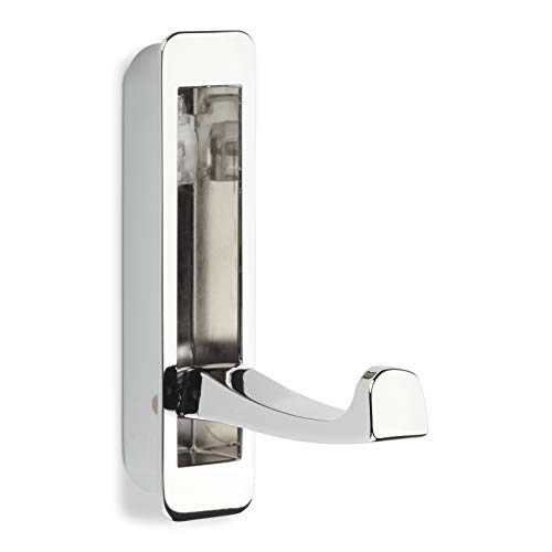 Secotec Garderoben-Haken klappbar Foldi II 80 x 20 mm Chrom poliert Kleiderhaken zum Einlassen von Secotec