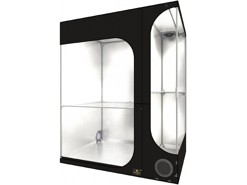 Secret Jardin Gewächshaus Secret Jardin Lodge L160 4.0 Growbox Mehrkammer-System, BxTxH: 160 x 120 x 198 cm, BxLxH: 160 x 120 x 198 cm, 1-St., Reflektierendes Mylar M210D für hohe Lichtausbeute, 160x120x198 cm von Secret Jardin