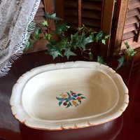 Englisch Oval Auflaufform 1920Er Jahre Mason's Ironstone Früchte Dekoriert Keramik Geschirr Servierschüssel Hochzeitstisch Brautparty Retro Küche von SecretBelladonna