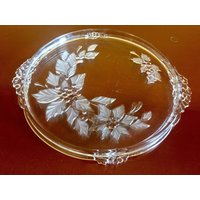 Mikasa Weihnachten Weihnachtsstern Urlaub Glasplatte Große Vorspeisen Garten Herzstück Party Snack Kuchen Tablett Brautparty Geschenk West Germany von SecretBelladonna