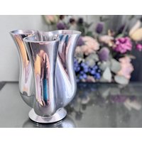 Tulip Vase Metall Krug Nambé Art Designer Steve Cozzolino Dreh Utensilien Halter Trauung Brautgeschenk Regal Dekor Herzstück von SecretBelladonna