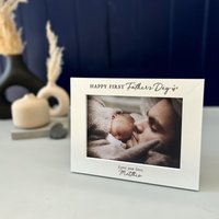 Personalisierter Glücklicher Erster Vatertagsbilderrahmen | Ideales Geburtstagsgeschenk Für Papa Neuen Vater Individuelle Vatertag Geschenkidee von SecretCreation