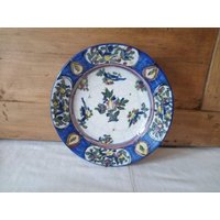 Vintage Dekorativer Teller/Altteller Aus Fayence Anfang X. Geschirr Frankreich Vintage von SecretsdeMansarde