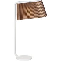 Secto Design Owalo 7020 Tischleuchte weiß, Schirm: Walnussfurnier von Secto Design