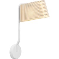 Secto Design Owalo 7030 Wandleuchte weiß, Schirm: Birke natur von Secto Design