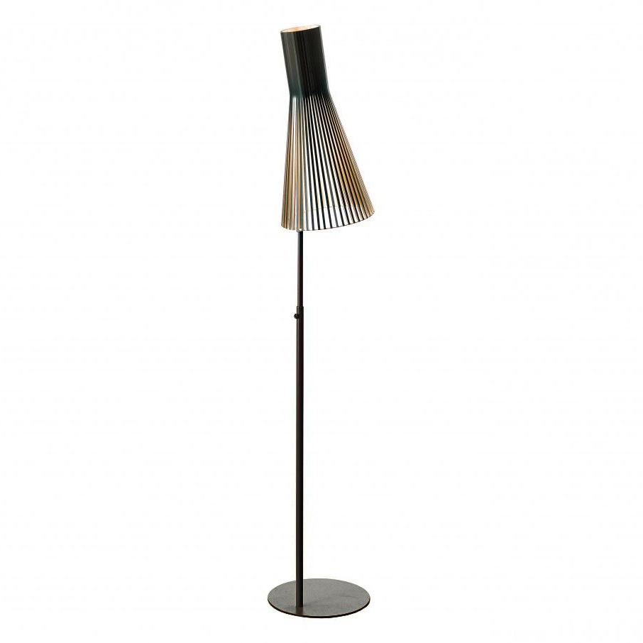 Secto Design - Secto 4210 Stehleuchte - schwarz/laminiert/inkl. LED-Birne 3000K/1060lm/Kabel schwarz/Gestell schwarz von Secto Design