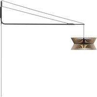 Secto Design Varsi 1000 Wandleuchte mit Kontro 6000 schwarz, Schirm: schwarz laminiert von Secto Design