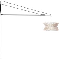 Secto Design Varsi 1000 Wandleuchte mit Kontro 6000 schwarz, Schirm: weiß laminiert von Secto Design