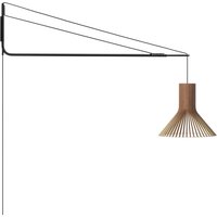 Secto Design Varsi 1000 Wandleuchte mit Puncto 4203 schwarz, Schirm: Walnussfurnier von Secto Design