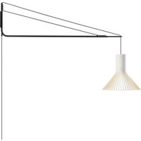 Secto Design Varsi 1000 Wandleuchte mit Puncto 4203 schwarz, Schirm: weiß laminiert von Secto Design