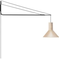 Secto Design Varsi 1000 Wandleuchte mit Puncto 4203 schwarz, Schirm: Birke natur von Secto Design