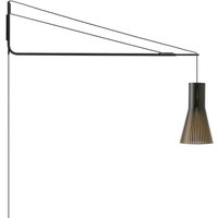 Secto Design Varsi 1000 Wandleuchte mit Secto Small 4201 schwarz, Schirm: schwarz laminiert von Secto Design