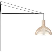 Secto Design Varsi 1000 Wandleuchte mit Victo 4250 schwarz, Schirm: Birke natur von Secto Design