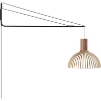 Secto Design Varsi 1000 Wandleuchte mit Victo 4250 schwarz, Schirm: Walnussfurnier von Secto Design