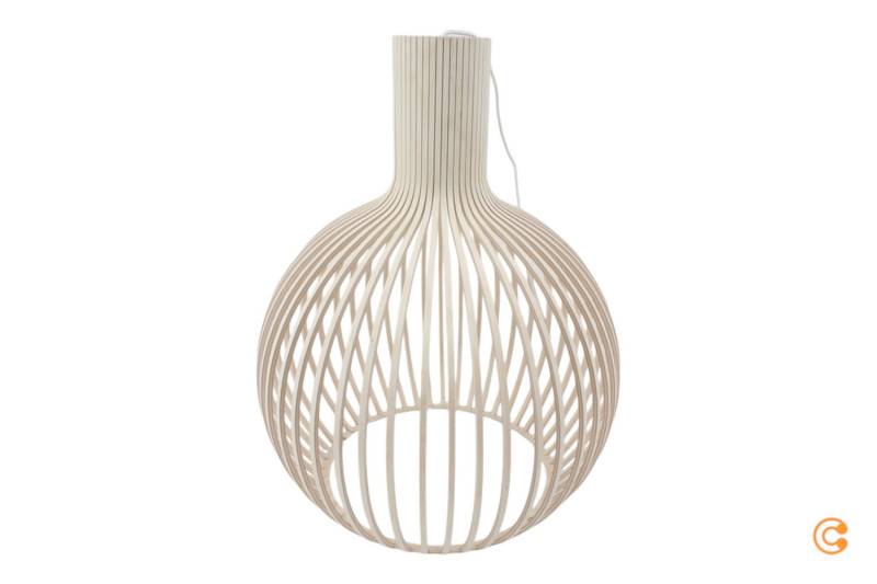 Secto Octo LED Pendelleuchte Hängeleuchte Designlampe Kuppel Birkenholz Natur von Secto Design