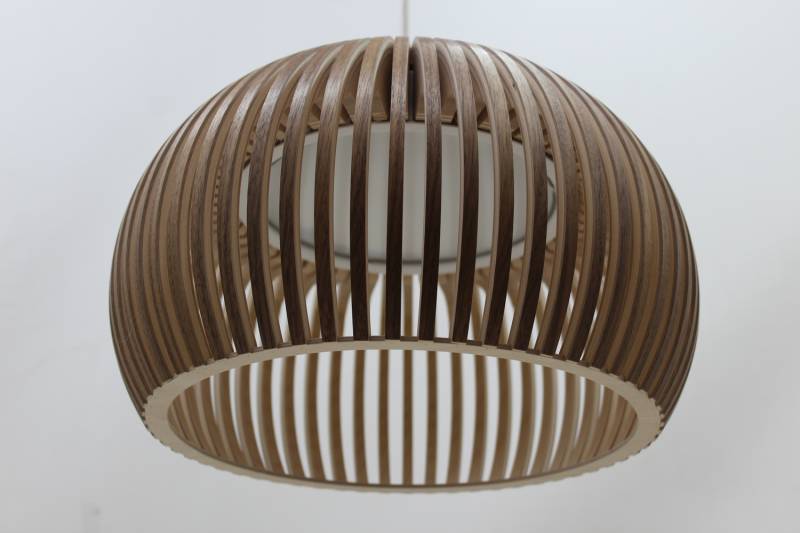 B-Ware Secto Atto 5000 Led Pendelleuchte ø 34 X H 21 Cm Walnuss Siehe Foto von Secto