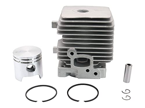 SECURA Kolben & Zylinder Ø34 mm kompatibel mit Stihl Motorsense - Ersatzteil 4140.020.1200/4140.020.1202 kompatibel mit Stihl BG85 FS38 FS45 FS55 - ovaler Anschluss von SECURA
