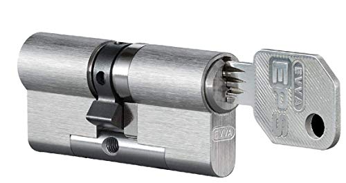 EVVA EPS Doppelzylinder mit 3 Schlüssel + Sicherungskarte, einzelschließend oder gleichschließend, Schließanlage, Zylinderschloss Türschloss, Länge A:31 mm I:31 mm von Secureo