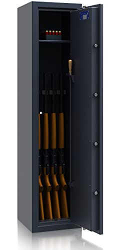 SafeHero Waffenschrank Klasse 0 EN 1143-1 Secureo Hawk 5 XL | Waffenschrank 0 für 5 Langwaffen | Langwaffenschrank mit Schlüsselschloss | Zugelassener Waffenschrank Langwaffen, Kurzwaffen + Munition SafeHero Waffenschrank Klasse 0 EN 1143-1 Secureo Hawk 5 XL | Waffenschrank 0 für 5 Langwaffen | Langwaffenschrank mit Schlüsselschloss | Zugelassener Waffenschrank Langwaffen, Kurzwaffen + Munition von Secureo
