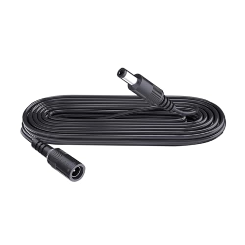 Security-01 2m DC Power Verlängerungskabel, Stecker 5.5mm x 2.1mm, unterstützt DC 5V 6V 9V 12V 24V, für Sicherheitskameras, DVR, Router, Drucker, LED Strip, schwarz von Security-01