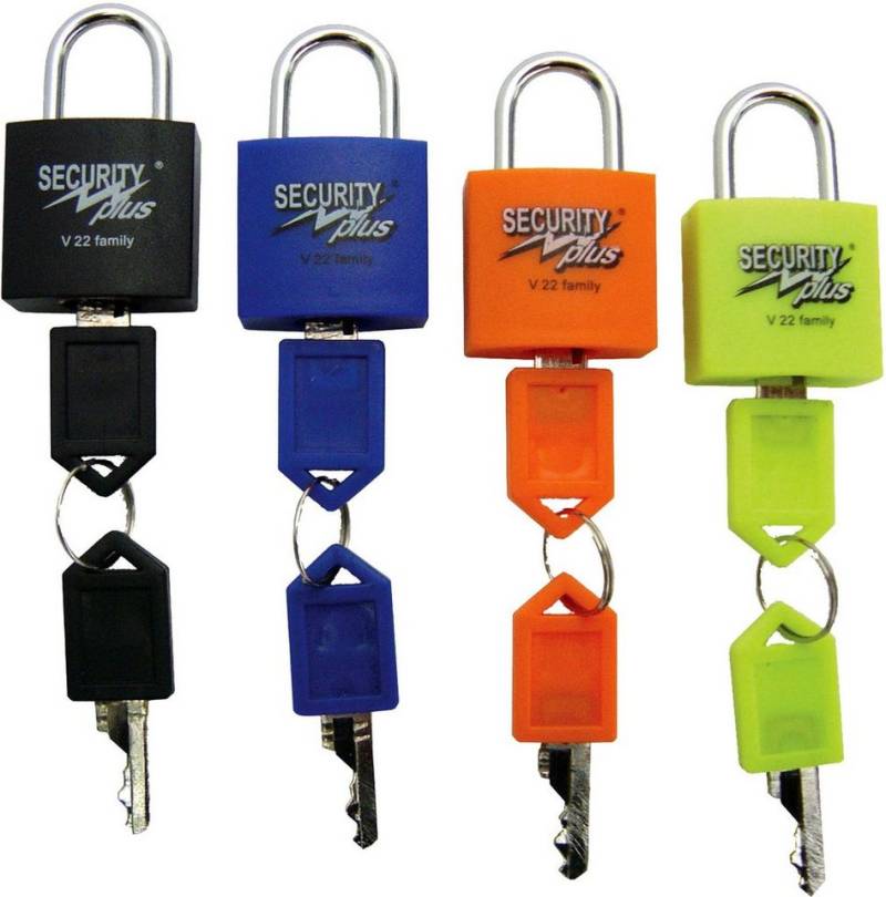 Security Plus Vorhängeschloss SECURITY plus Familien 4er Schloss-Set, (Set) von Security Plus