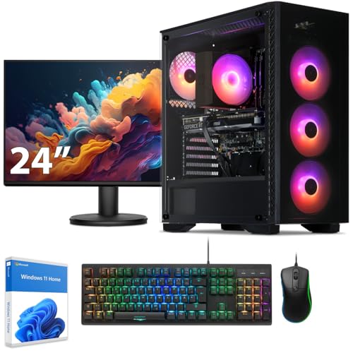 Sedatech Paket Pro Gaming PC • Intel i9-11900KF • RTX3050 • 16 GB RAM • 1TB SSD M.2 • 2TB HDD • Windows 11 • Monitor 24" von Sedatech